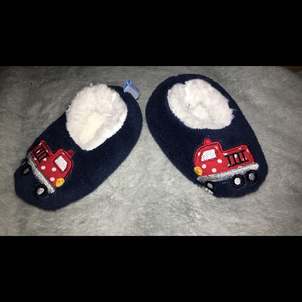 Baby fire fighter slippers